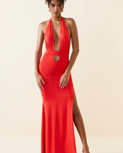 Scarlet Halterneck Cut-Out Maxi Dress