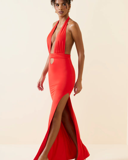 Scarlet Halterneck Cut-Out Maxi Dress