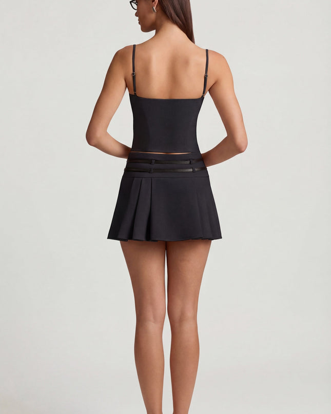 Black Cut-Top Camisole Top
