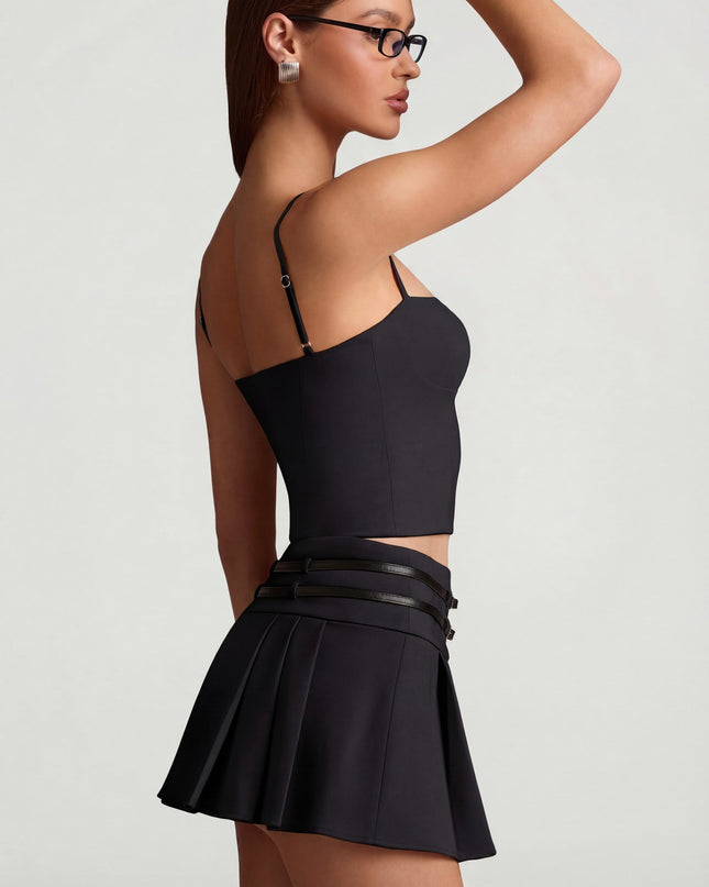 Black Cut-Top Camisole Top