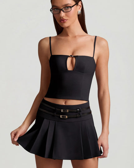 Black Cut-Top Camisole Top