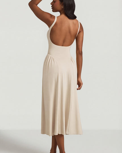 Ivory Modal A-Line Midaxi Dress