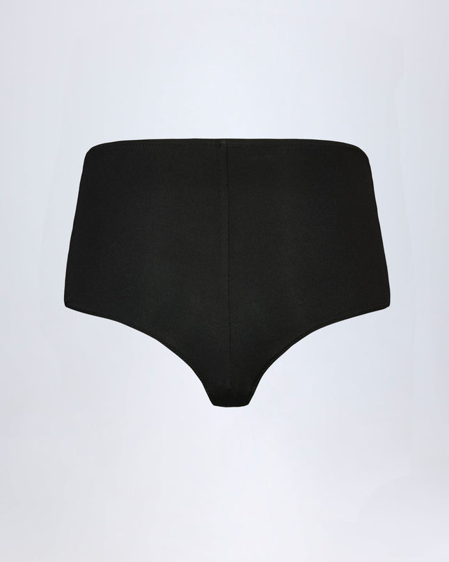 Black Slinky Jersey Low-Rise Hot Pants