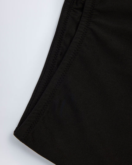 Black Slinky Jersey Low-Rise Hot Pants