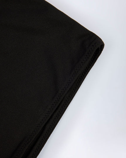 Black Slinky Jersey Low-Rise Hot Pants