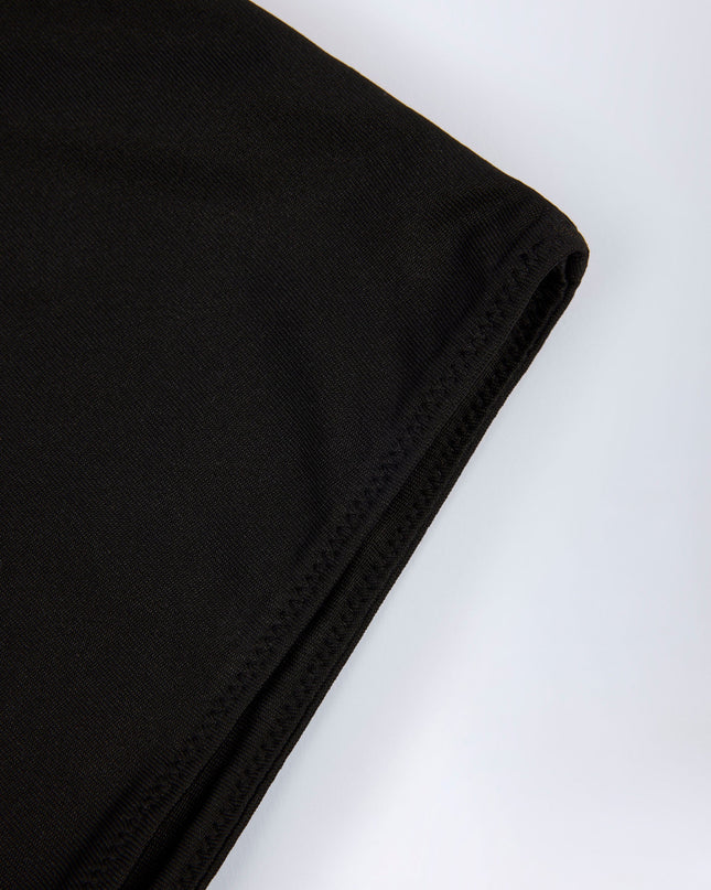 Black Slinky Jersey Low-Rise Hot Pants