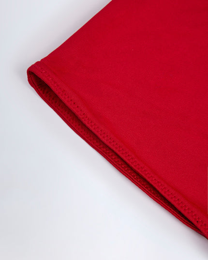 Fire Red Slinky Jersey Low-Rise Hotpants