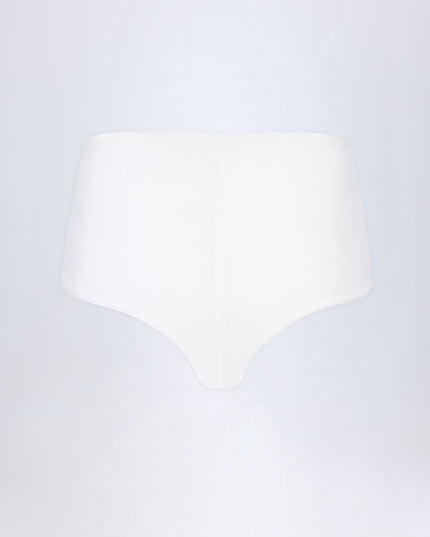 White Slinky Jersey Low-Rise Hotpants