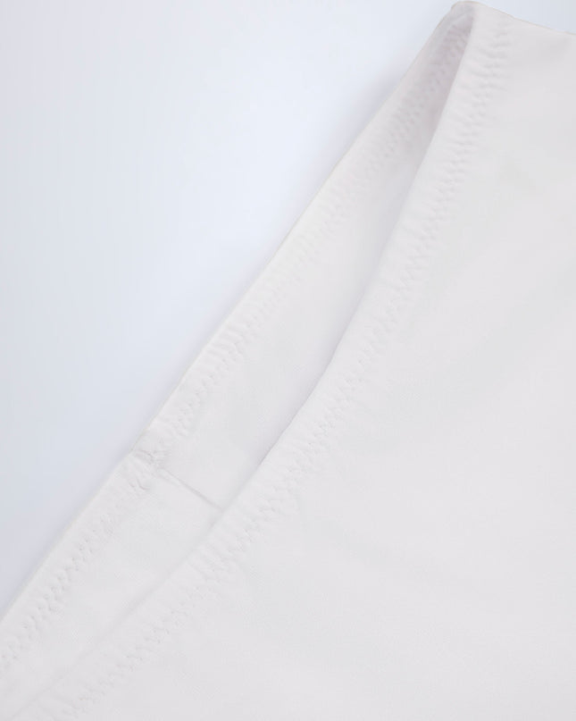 White Slinky Jersey Low-Rise Hotpants