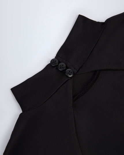 Black Slinky Jersey Backless Mini Dress