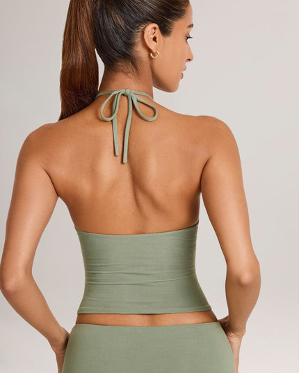 Sage Green Modal Halterneck Top