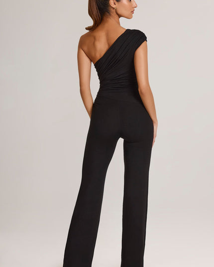 Black Modal One-Shoulder Jumpsuit