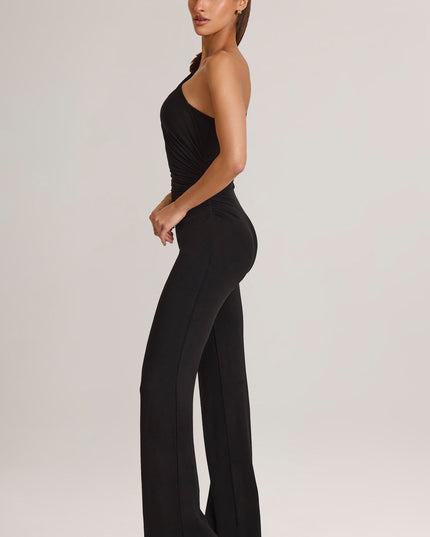 Black Modal One-Shoulder Jumpsuit