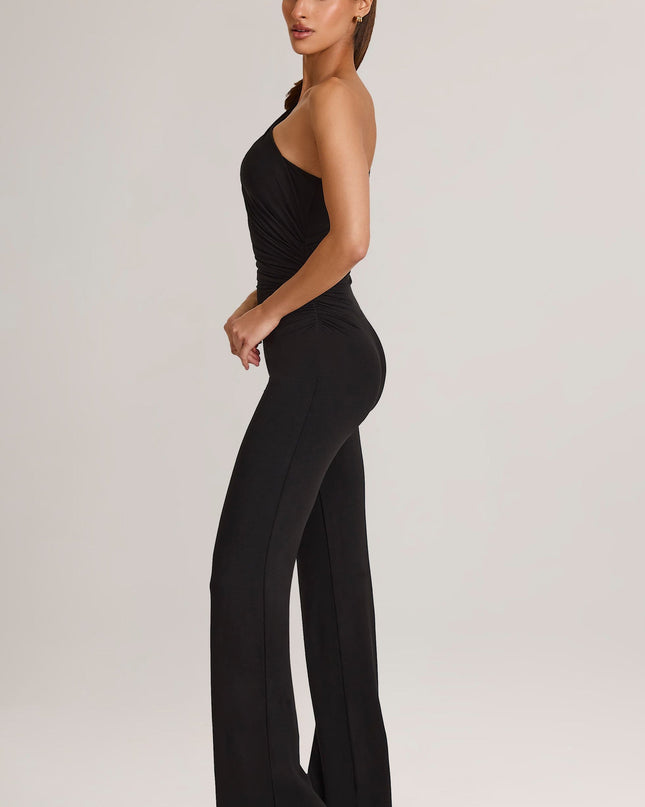Black Modal One-Shoulder Jumpsuit
