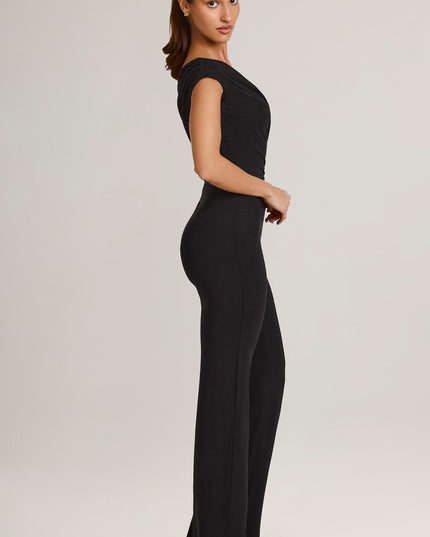 Black Modal One-Shoulder Jumpsuit