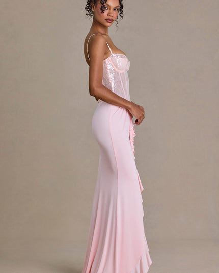 Blossom Embellished Lace Corset Gown