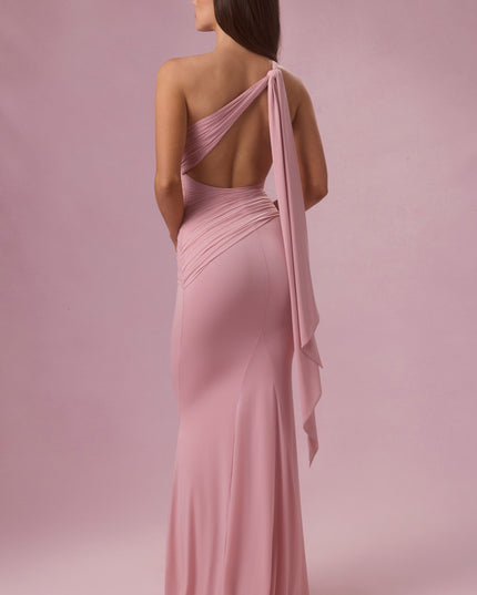 Blush Pink Jersey Bridesmaid Dress