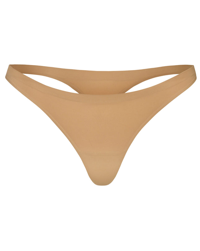 Caramel Seamless Knit Thong