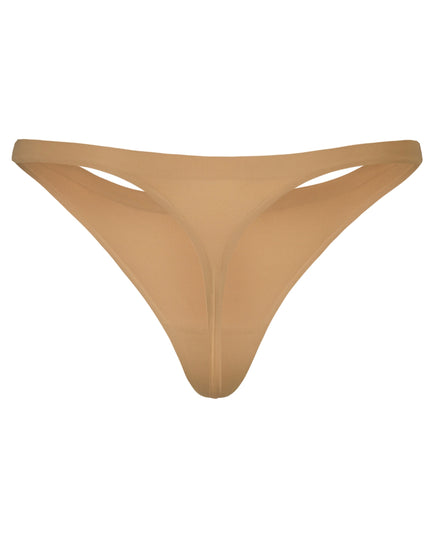 Caramel Seamless Knit Thong
