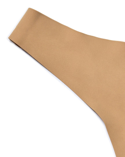 Caramel Seamless Knit Thong