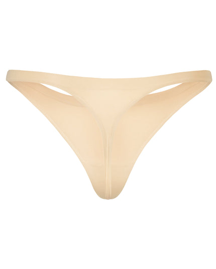 Warm Peach Seamless Knit Thong
