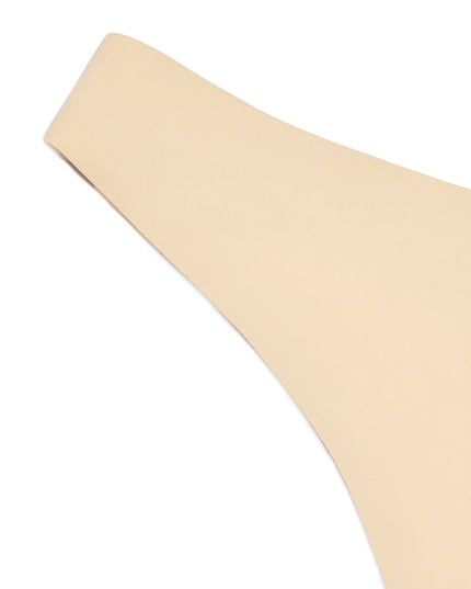 Warm Peach Seamless Knit Thong