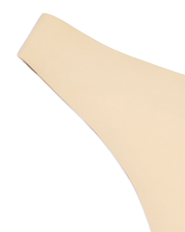 Warm Peach Seamless Knit Thong