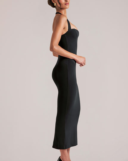 Black Halterneck Midaxi Dress