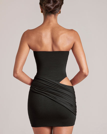 Black Bandeau Bodycon Mini Dress