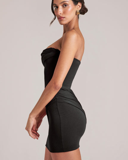 Black Bandeau Bodycon Mini Dress