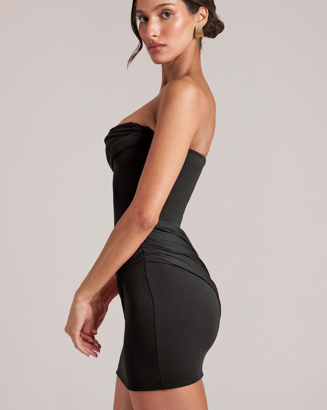 Black Bandeau Bodycon Mini Dress