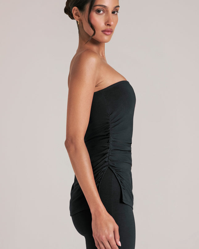 Black Bandeau Longline Top