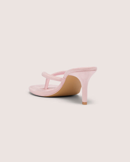 Pink Heeled Thong Sandals