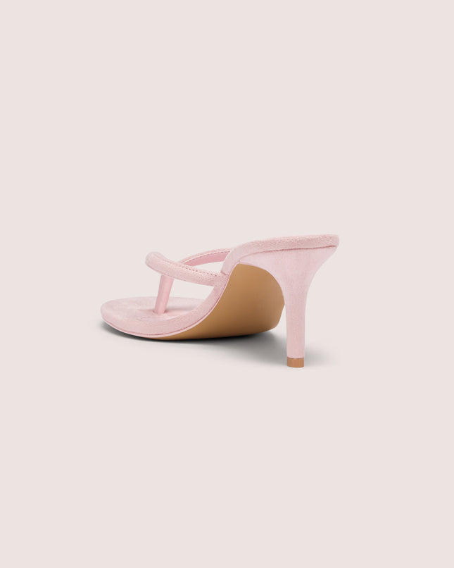 Pink Heeled Thong Sandals