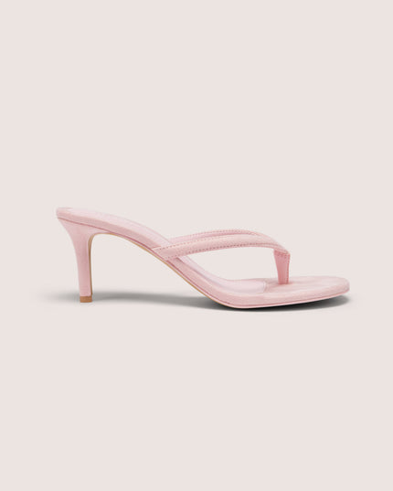 Pink Heeled Thong Sandals