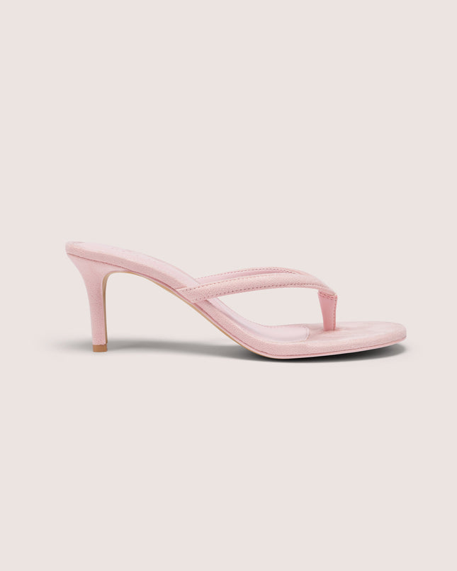 Pink Heeled Thong Sandals