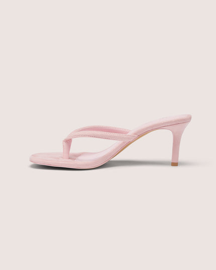 Pink Heeled Thong Sandals