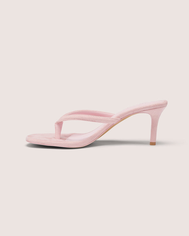 Pink Heeled Thong Sandals