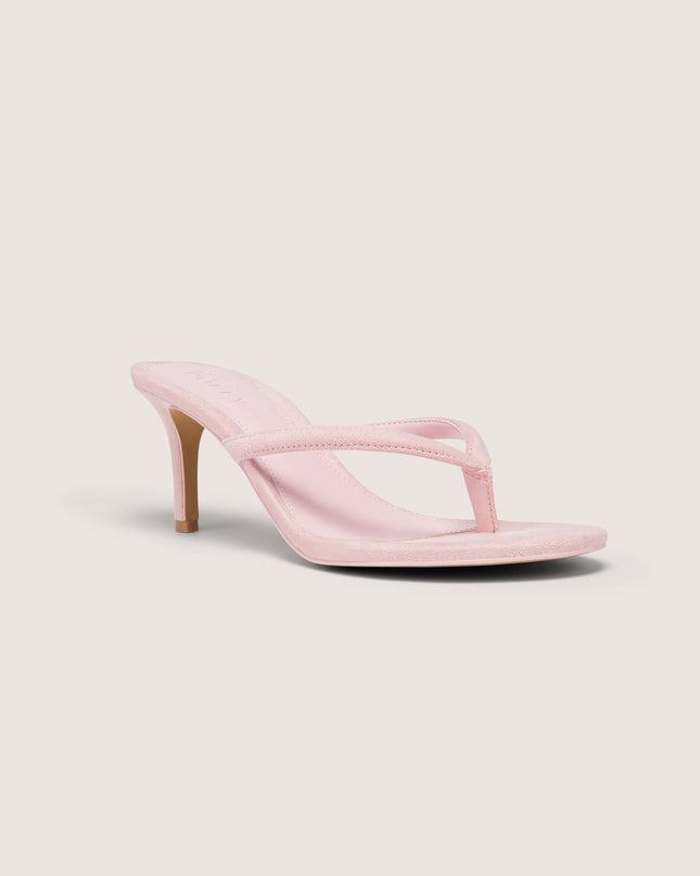 Pink Heeled Thong Sandals