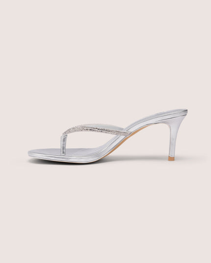 Silver Heeled Sandal