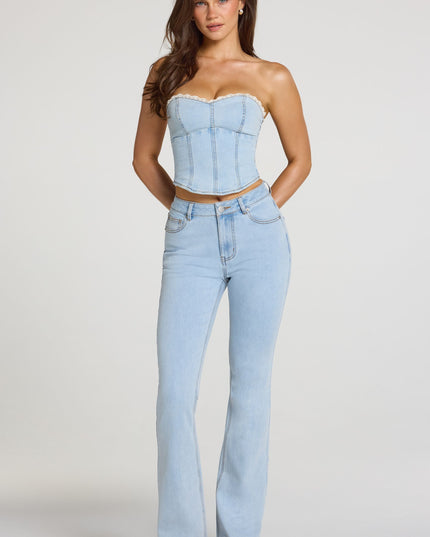 Light Denim Mid-Rise Bootcut Jeans