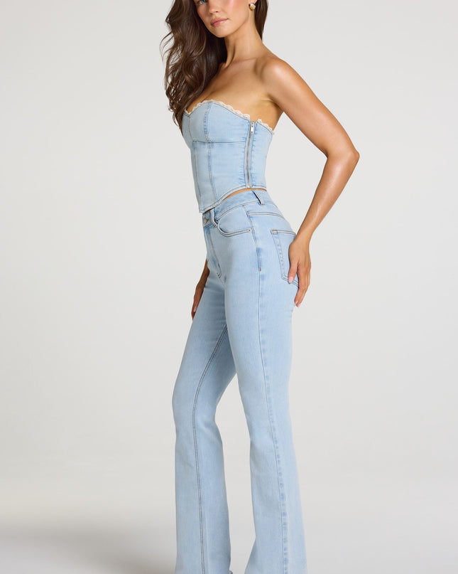 Light Denim Mid-Rise Bootcut Jeans