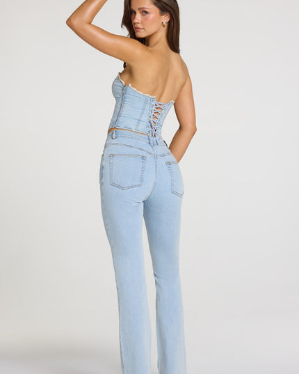 Light Denim Mid-Rise Bootcut Jeans