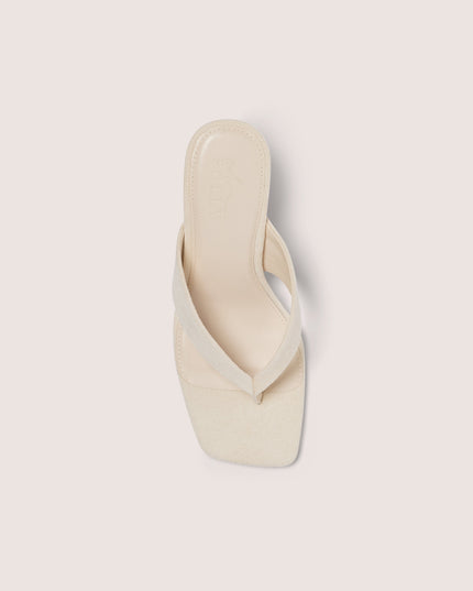 Oat Heeled Thong Sandals