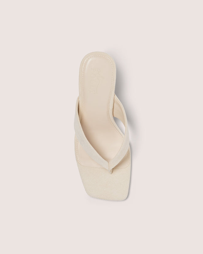 Oat Heeled Thong Sandals
