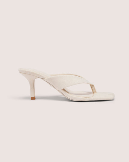 Oat Heeled Thong Sandals