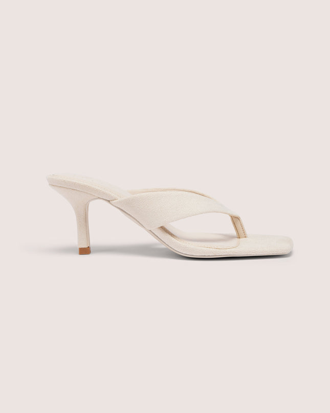 Oat Heeled Thong Sandals