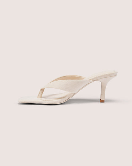 Oat Heeled Thong Sandals