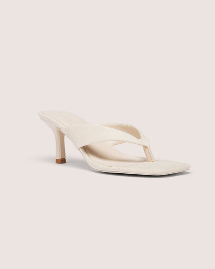Oat Heeled Thong Sandals