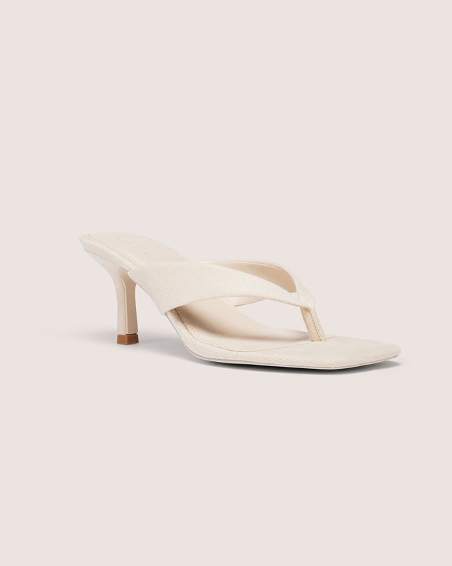 Oat Heeled Thong Sandals